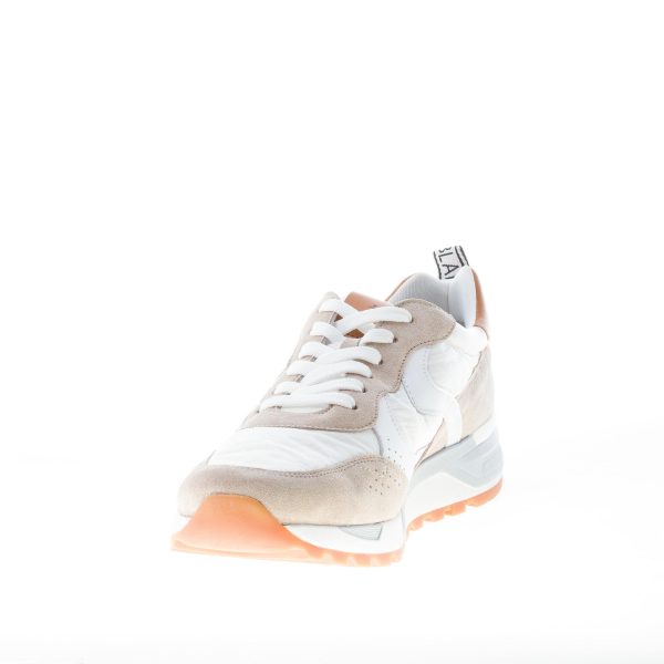 VOILE BLANCHE uomo sneaker Magg in tessuto e camoscio BEIGE e bianco - immagine 6