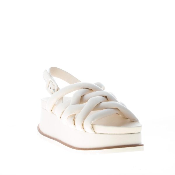 ELVIO ZANON donna sandalo Padoe Dary in pelle BEIGE. Zeppa 6 cm - immagine 2