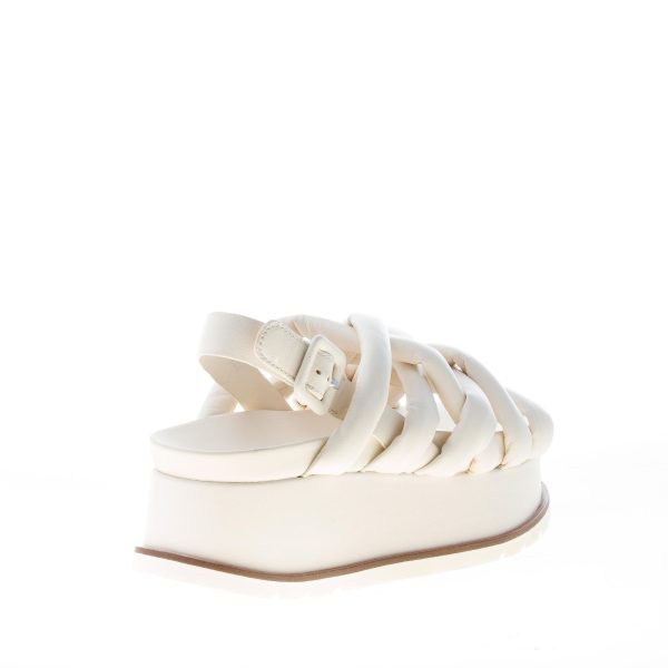 ELVIO ZANON donna sandalo Padoe Dary in pelle BEIGE. Zeppa 6 cm - immagine 3