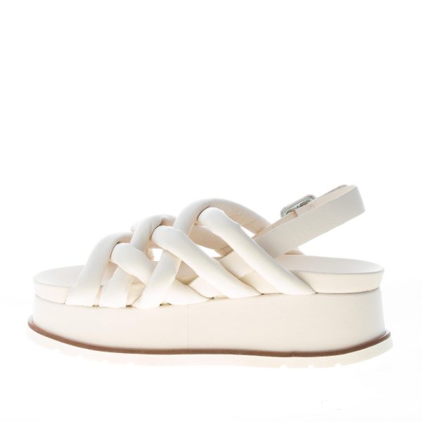 ELVIO ZANON donna sandalo Padoe Dary in pelle BEIGE. Zeppa 6 cm - immagine 5