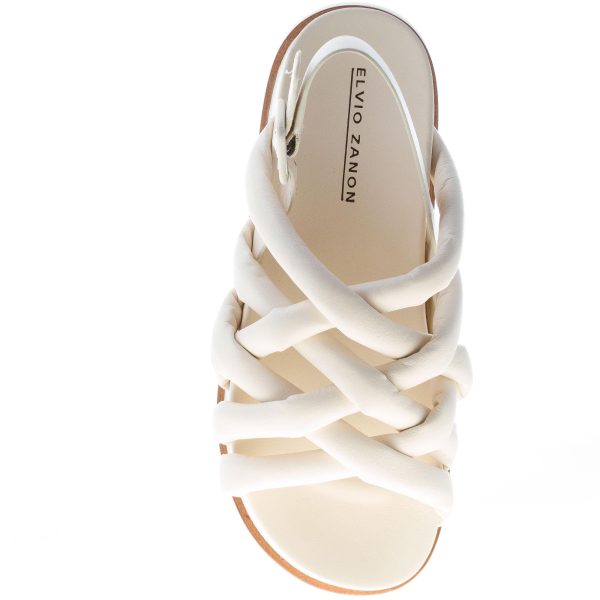 ELVIO ZANON donna sandalo Padoe Dary in pelle BEIGE. Zeppa 6 cm - immagine 7