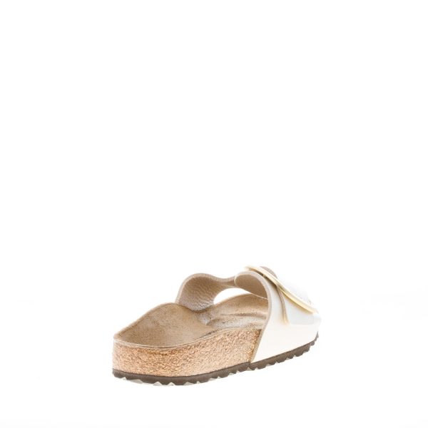 BIRKENSTOCK donna sandalo ciabatta Madrid Big Buckle in Birko-Flor PEARL WHITE con fibbia - immagine 3