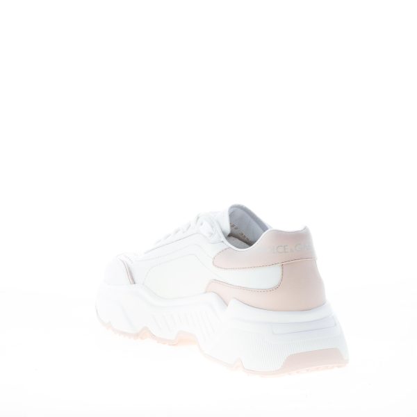 DOLCE & GABBANA donna sneaker Daymaster in pelle nappata BIANCO più rosa polvere - immagine 4