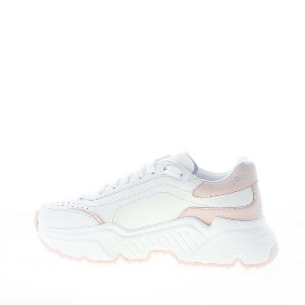 DOLCE & GABBANA donna sneaker Daymaster in pelle nappata BIANCO più rosa polvere - immagine 5