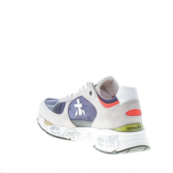 PREMIATA uomo sneaker Mase 6154 in camoscio GRIGIO e tessuto a rete BLU - immagine 4