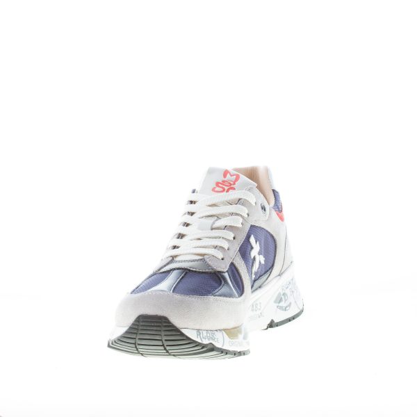 PREMIATA uomo sneaker Mase 6154 in camoscio GRIGIO e tessuto a rete BLU - immagine 6