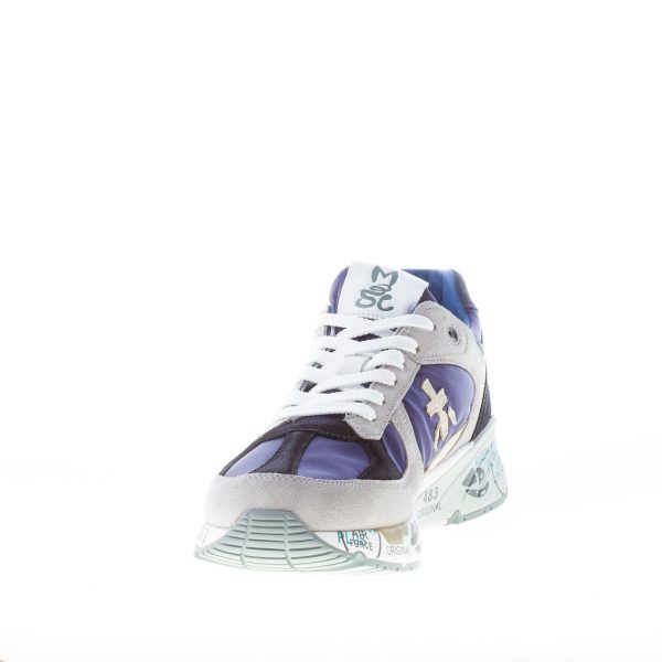 PREMIATA uomo sneaker Mase 6155 in camoscio GRIGIO e tessuto nylon BLU - immagine 6