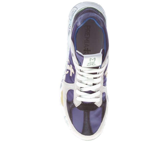 PREMIATA uomo sneaker Mase 6155 in camoscio GRIGIO e tessuto nylon BLU - immagine 7
