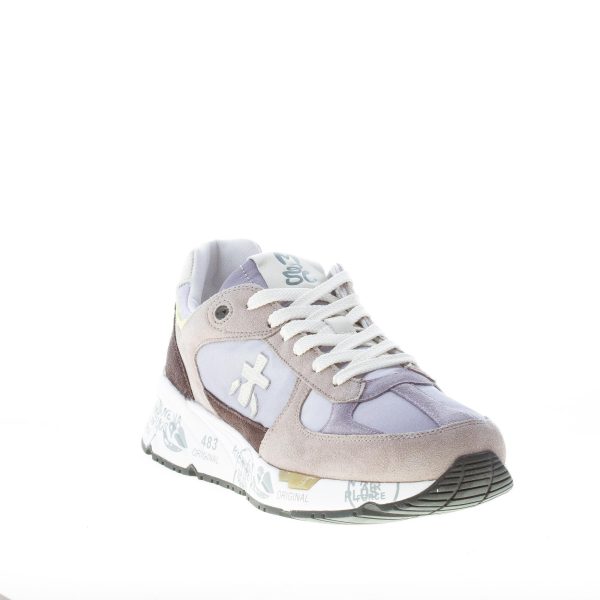 PREMIATA uomo sneaker Mase 6158 in camoscio GRIGIO e nylon carta da zucchero - immagine 2