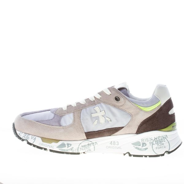 PREMIATA uomo sneaker Mase 6158 in camoscio GRIGIO e nylon carta da zucchero - immagine 5