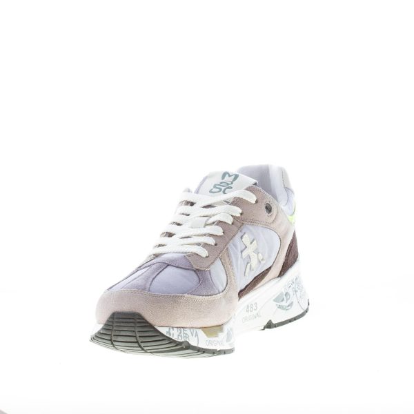 PREMIATA uomo sneaker Mase 6158 in camoscio GRIGIO e nylon carta da zucchero - immagine 6