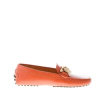 TOD'S donna mocassino gommini Kate in pelle ARANCIONE CLAY con catena