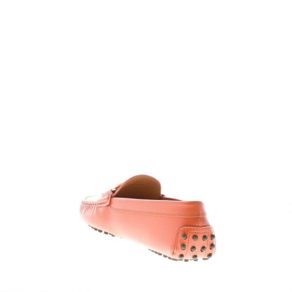TOD'S donna mocassino gommini Kate in pelle ARANCIONE CLAY con catena - immagine 4