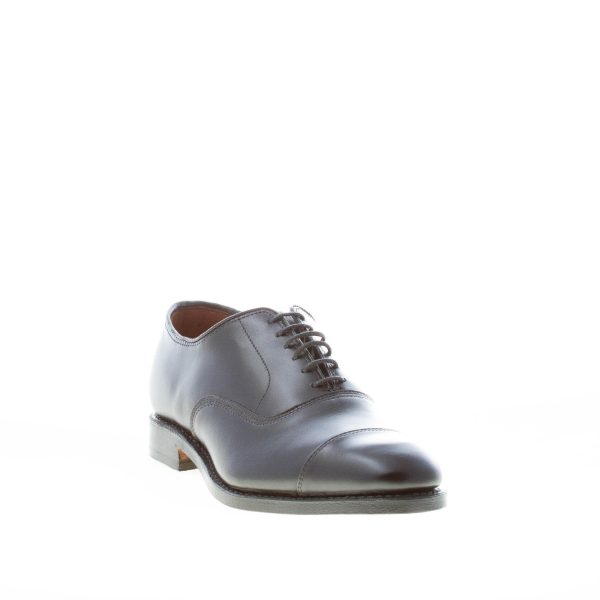 ALLEN EDMONDS uomo Park Avenue scarpa oxford in pelle NERO cap-toe. Suola cuoio - immagine 2