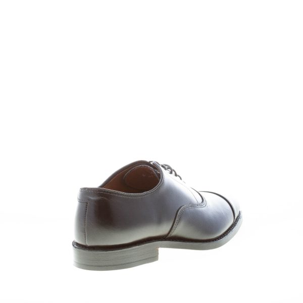 ALLEN EDMONDS uomo Park Avenue scarpa oxford in pelle NERO cap-toe. Suola cuoio - immagine 3