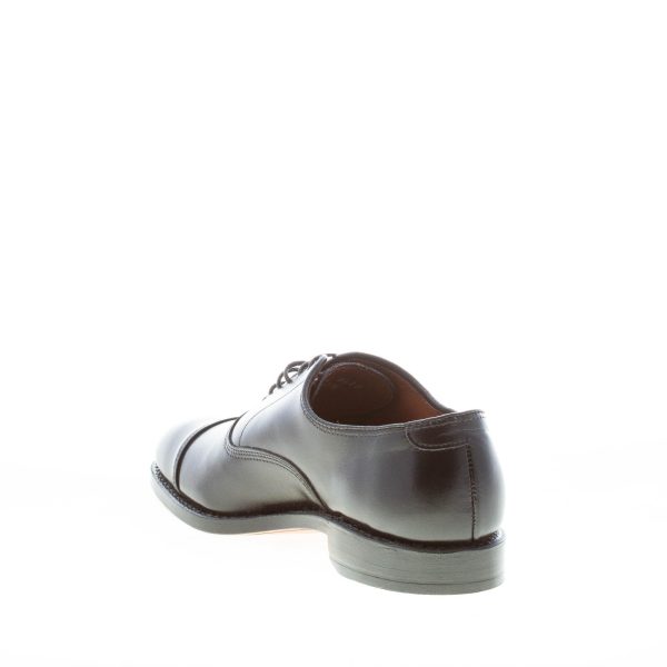 ALLEN EDMONDS uomo Park Avenue scarpa oxford in pelle NERO cap-toe. Suola cuoio - immagine 4