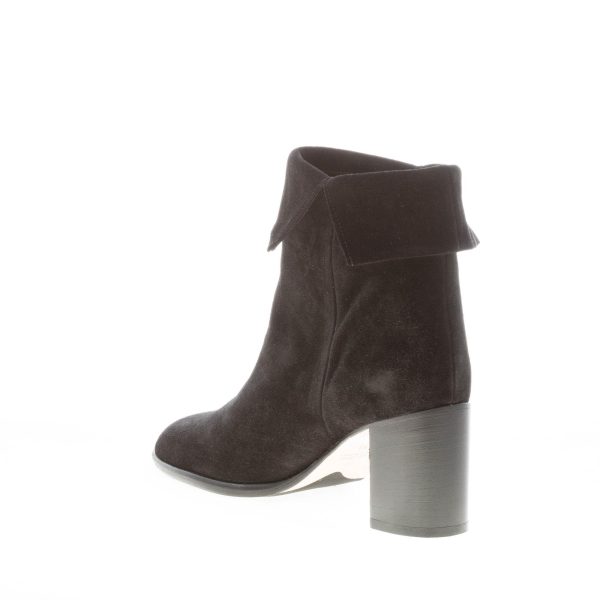 ANNA F. donna stivaletto slip-on in camoscio NERO. Tacco 6,5 cm - immagine 4