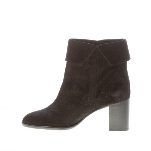 ANNA F. donna stivaletto slip-on in camoscio NERO. Tacco 6,5 cm - immagine 5