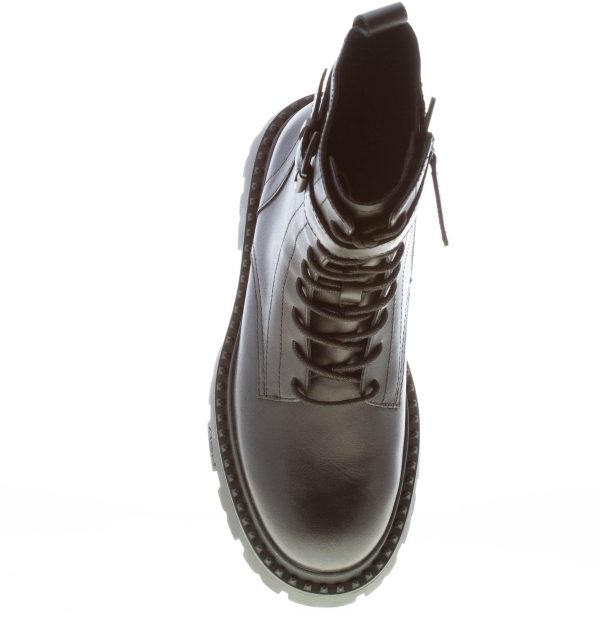 ASH donna stivaletto biker Gena in pelle NERO con lacci e zip - immagine 7