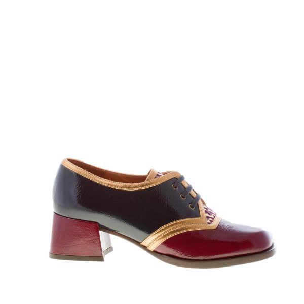 CHIE MIHARA donna scarpa derby Buwer in pelle lucida MULTICOLORE. Tacco 4,5 cm