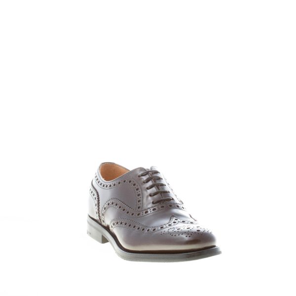 CHURCH'S donna Burwood WG scarpa oxford in pelle spazzolata MARRONE. Suola gomma - immagine 2