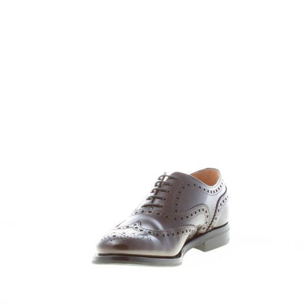 CHURCH'S donna Burwood WG scarpa oxford in pelle spazzolata MARRONE. Suola gomma - immagine 6