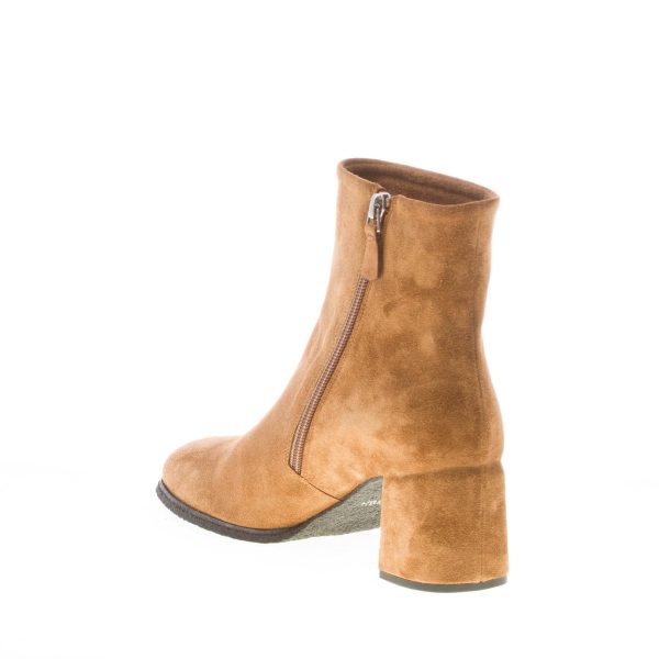 DEL CARLO donna stivaletto Holly in camoscio ROVERE con zip. Tacco 5,5 cm - immagine 4