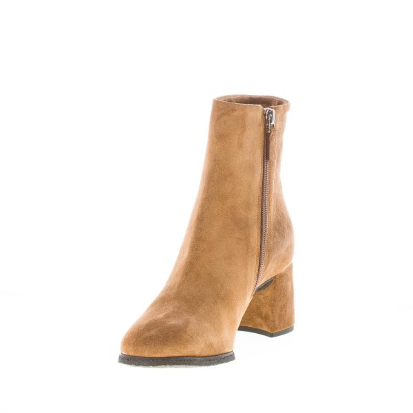 DEL CARLO donna stivaletto Holly in camoscio ROVERE con zip. Tacco 5,5 cm - immagine 6