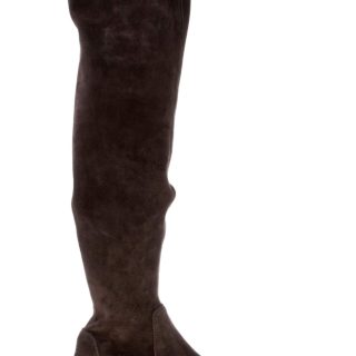 ROBERTO FESTA donna stivale sopra il ginocchio Minnesota in camoscio MARRONE con zip. Tacco 2 CM