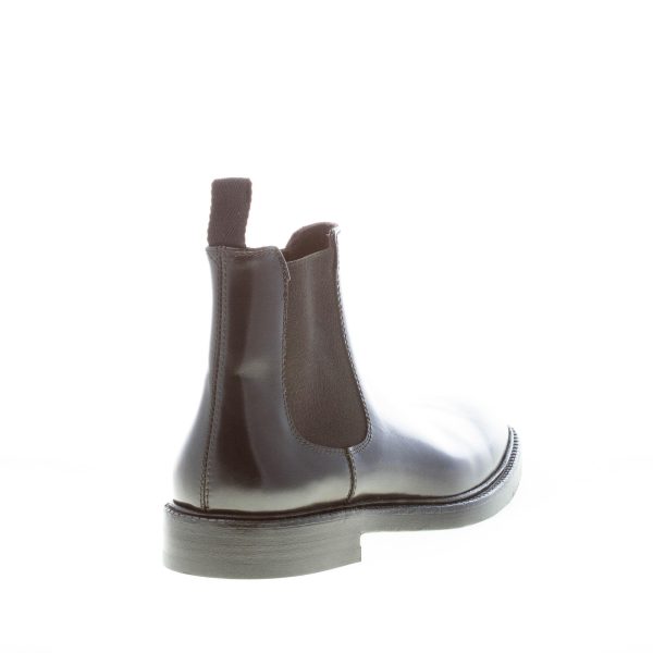 GREEN GEORGE uomo stivaletto Chelsea in pelle spazzolata NERO. Suola cuoio - immagine 3