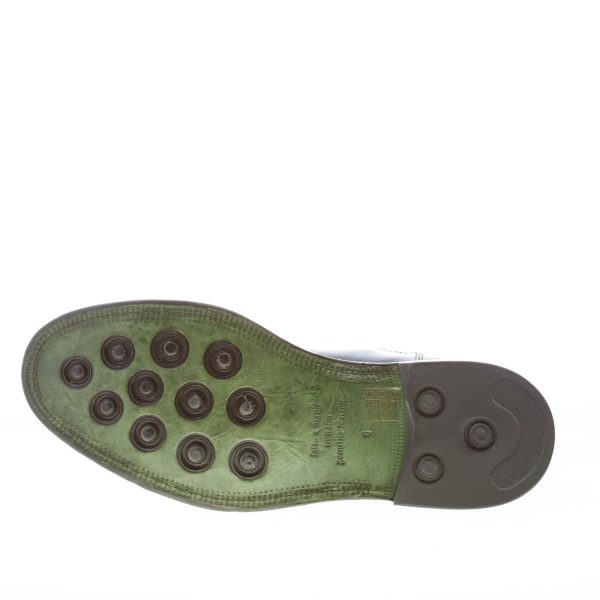 GREEN GEORGE uomo stivaletto Chelsea in pelle spazzolata NERO. Suola cuoio - immagine 8