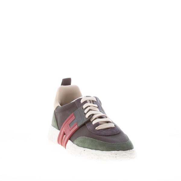 HOGAN uomo H590 3R Recycle sneaker in canvas NERO e camoscio multicolore - immagine 2