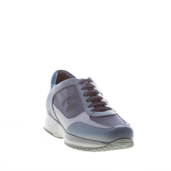 HOGAN uomo Interactive sneaker in camoscio, pelle e tessuto BLU - immagine 2