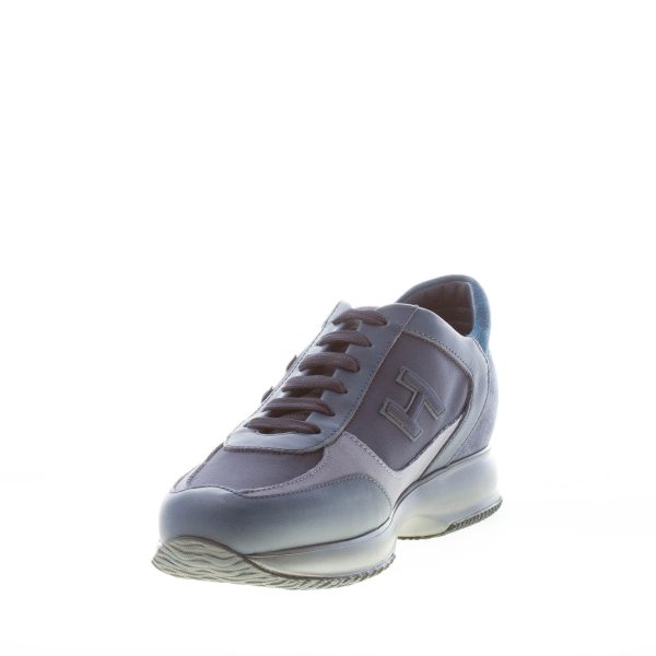 HOGAN uomo Interactive sneaker in camoscio, pelle e tessuto BLU - immagine 6
