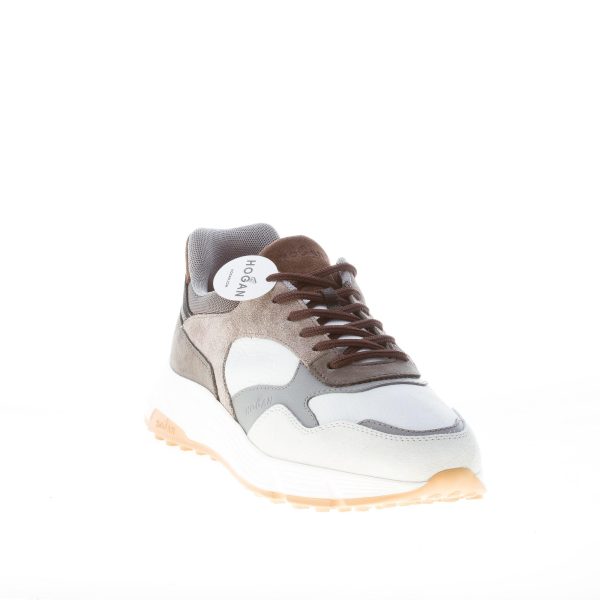 HOGAN uomo Hyperlight sneaker in camoscio e pelle GRIGIO più GHIACCIO - immagine 2