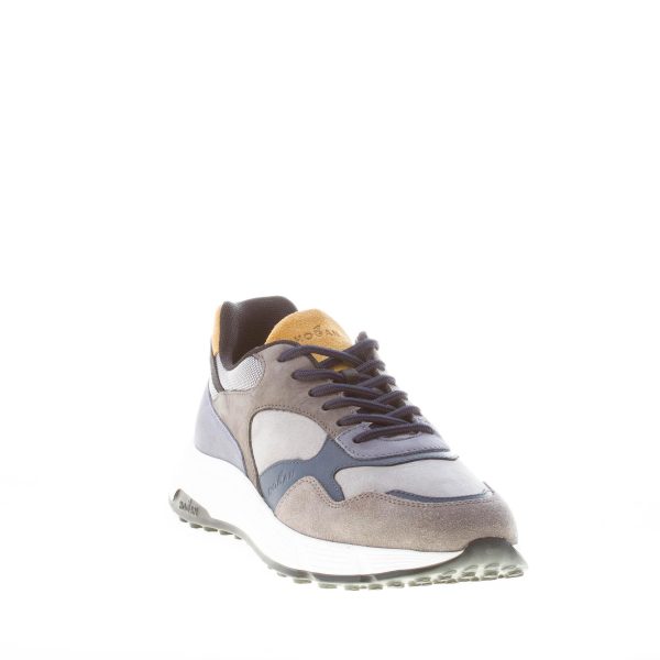 HOGAN uomo Hyperlight sneaker in camoscio e pelle GRIGIO più BLU - immagine 2