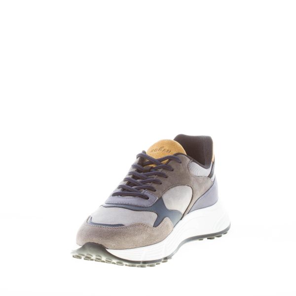 HOGAN uomo Hyperlight sneaker in camoscio e pelle GRIGIO più BLU - immagine 6
