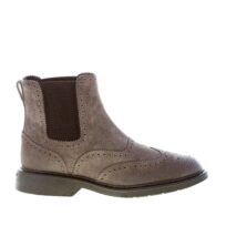 HOGAN uomo H576 stivaletto Chelsea Boot in camoscio GRIGIO. Suola gomma