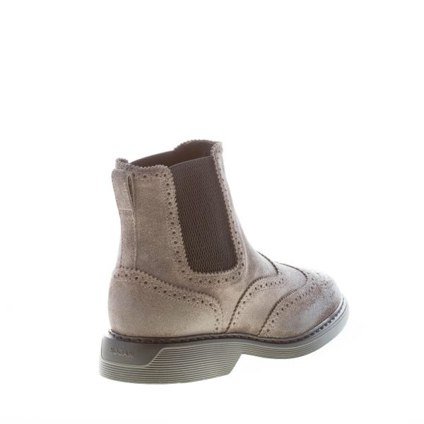 HOGAN uomo H576 stivaletto Chelsea Boot in camoscio GRIGIO. Suola gomma - immagine 3