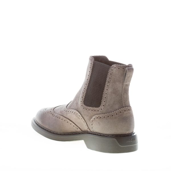 HOGAN uomo H576 stivaletto Chelsea Boot in camoscio GRIGIO. Suola gomma - immagine 4