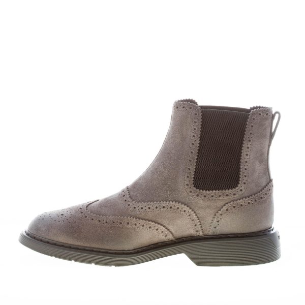 HOGAN uomo H576 stivaletto Chelsea Boot in camoscio GRIGIO. Suola gomma - immagine 5