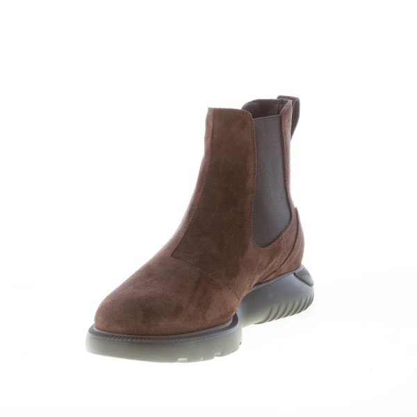 HOGAN uomo H600 stivaletto Chelsea Boot in camoscio EBANO. Suola gomma - immagine 6