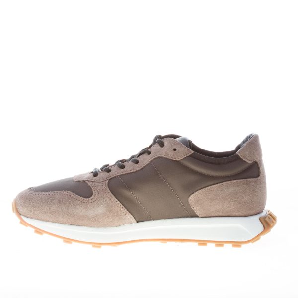 HOGAN uomo H601 sneaker in camoscio e tessuto GRIGIO NERO MARRONE - immagine 5