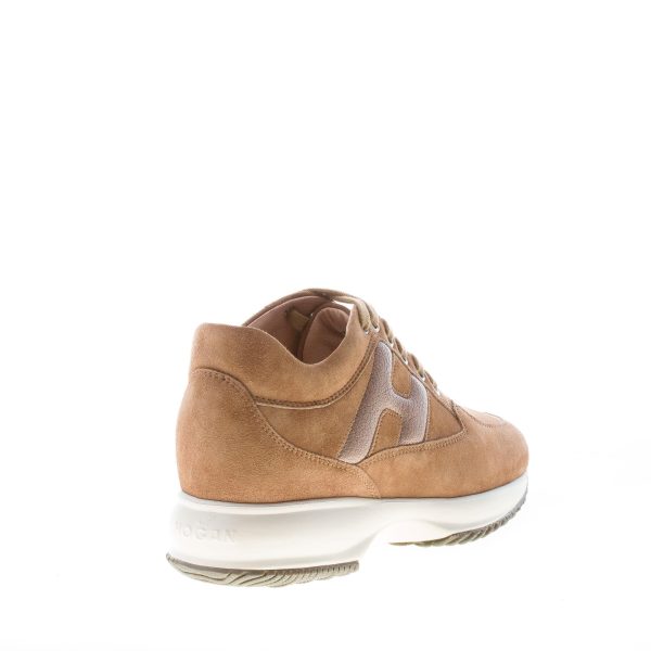 HOGAN donna Interactive sneaker in camoscio MARRONE TABACCO più grigio - immagine 3