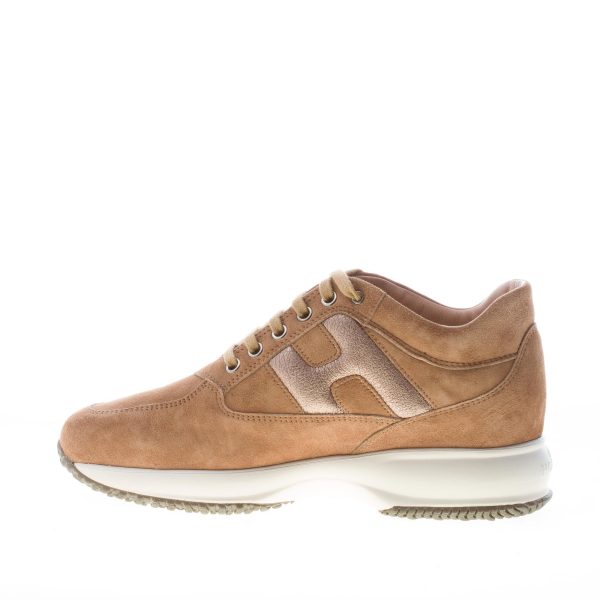 HOGAN donna Interactive sneaker in camoscio MARRONE TABACCO più grigio - immagine 5
