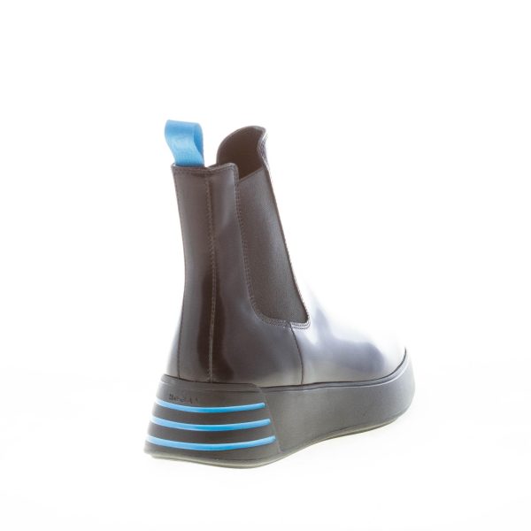 HOGAN donna H564 Rebel Chelsea stivaletto in pelle spazzolata NERO - immagine 3