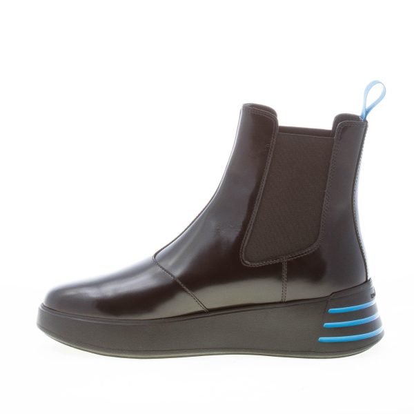 HOGAN donna H564 Rebel Chelsea stivaletto in pelle spazzolata NERO - immagine 5