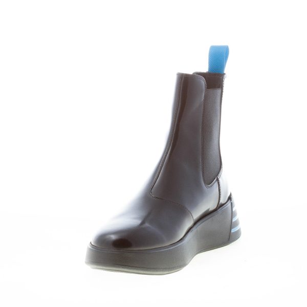 HOGAN donna H564 Rebel Chelsea stivaletto in pelle spazzolata NERO - immagine 6