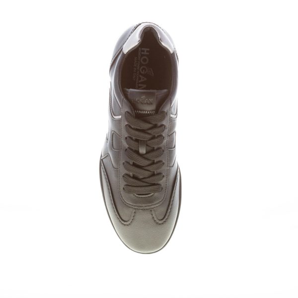 HOGAN donna sneaker Olympia Z in pelle NERO più argento - immagine 7