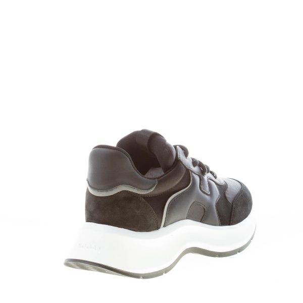 HOGAN donna sneaker H585 in pelle camoscio e tessuto NERO - immagine 3